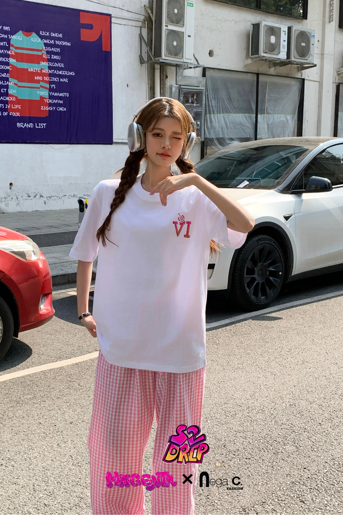 MxN S2 Checkmate "Six" Oversize T-shirt| White|