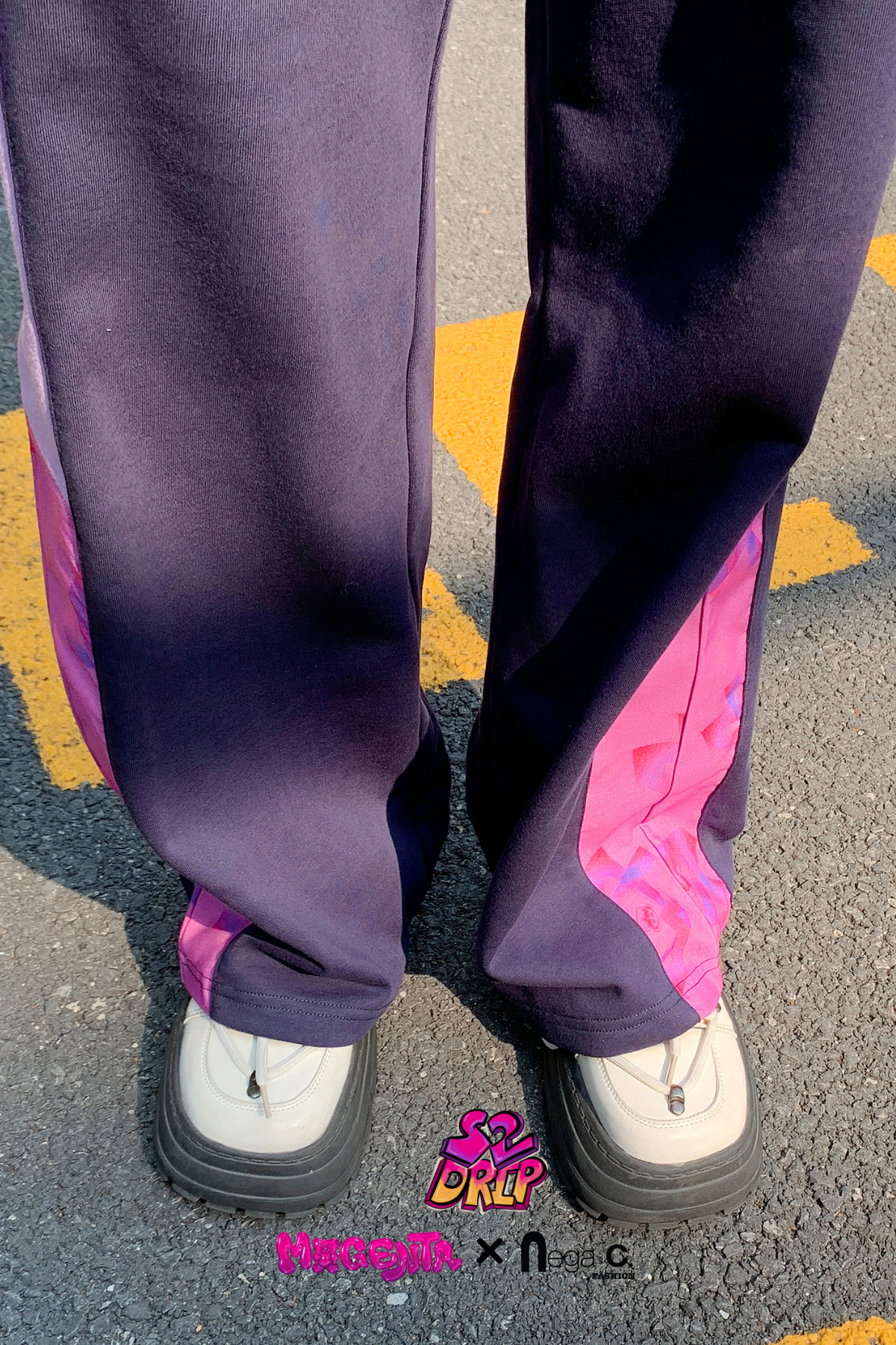 MxN fabric stitching Trousers|Navy|