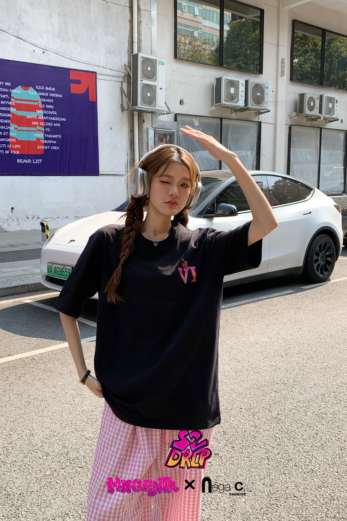 MxN S2 Checkmate "Six" Oversize T-shirt| Black|