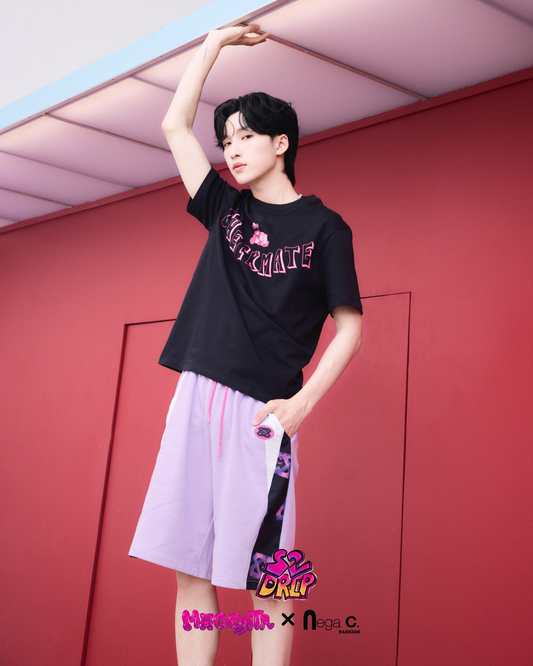 MxN S2 Magenta Bear "Checkmate" T-shirt| Black|