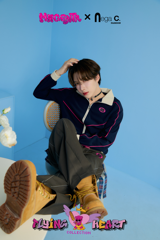 MXN Sport style jacket with Magenta pipping| Navy| With Lining