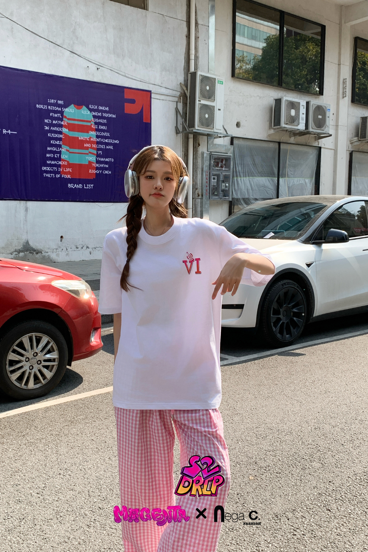 MxN S2 Checkmate "Six" Oversize T-shirt| White|