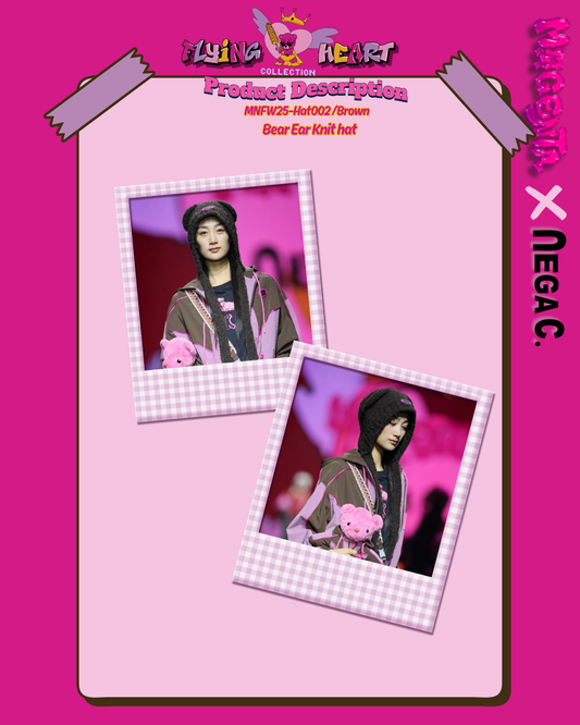 MXN Bear Ear Knit hat| Brown