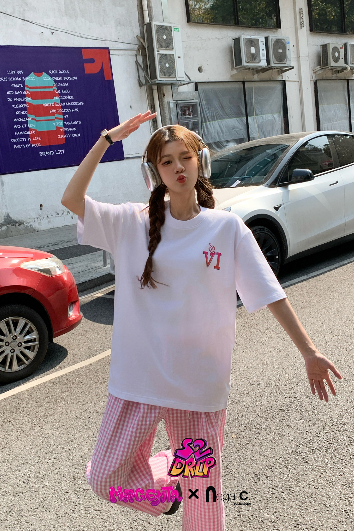 MxN S2 Checkmate "Six" Oversize T-shirt| White|