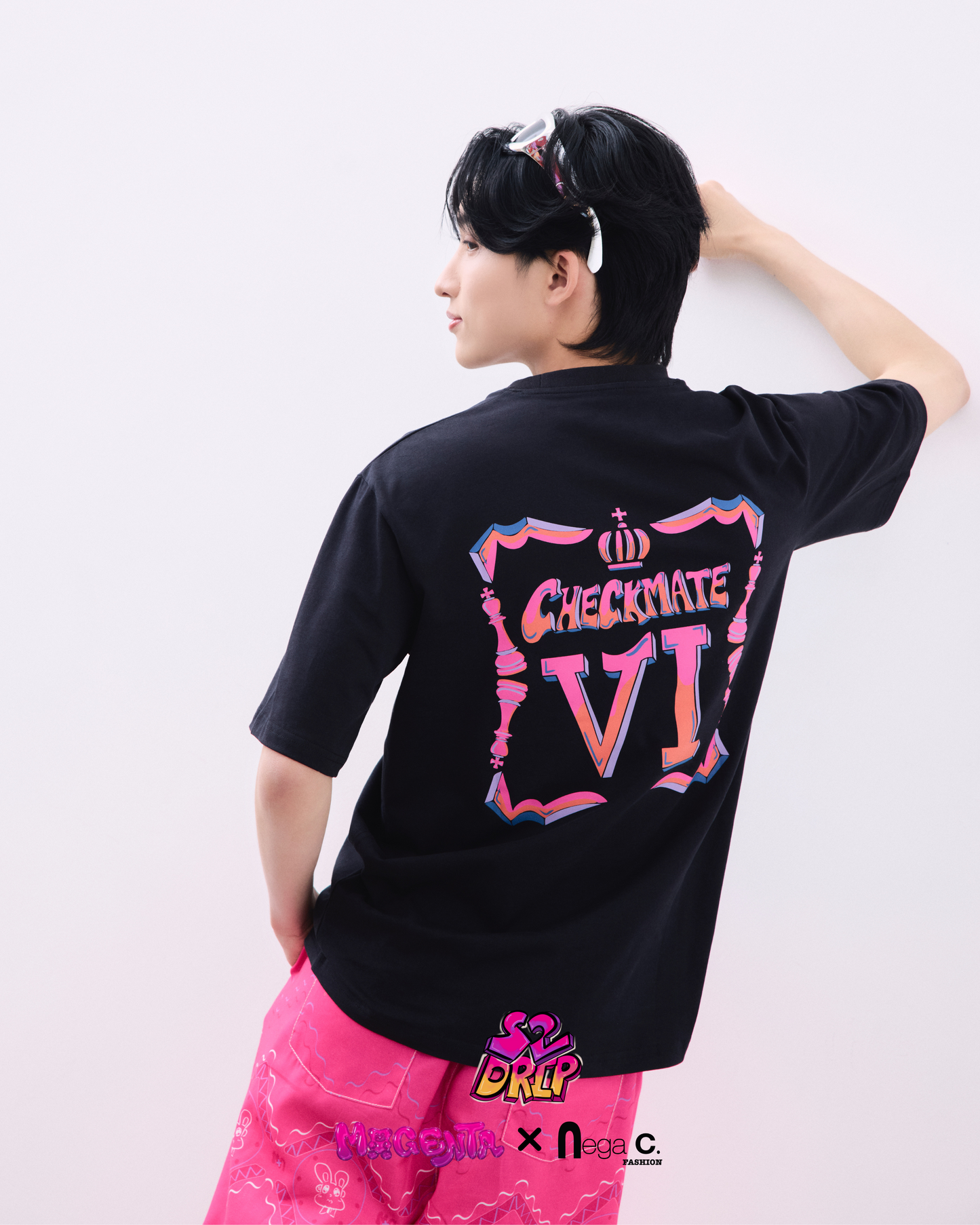 MxN S2 Checkmate "Six" Oversize T-shirt| Black|
