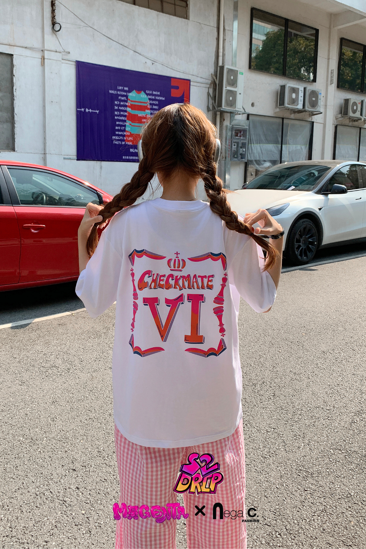 MxN S2 Checkmate "Six" Oversize T-shirt| White|