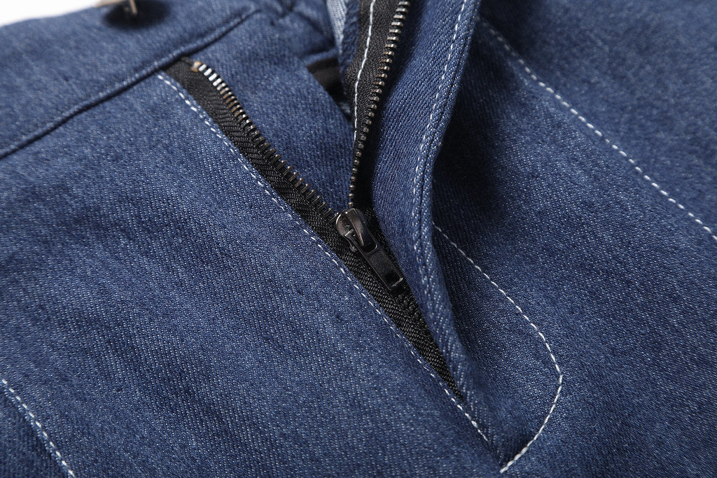 Nega C. 喇叭腳修腿牛仔褲| 淺藍色 |微彈