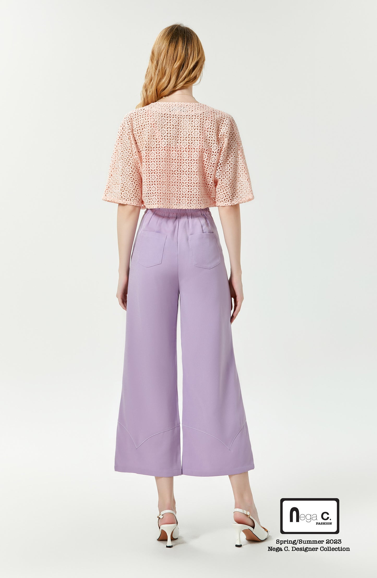 Nega C. Lace Camisole + Jacket Two-piece Set | สีชมพู | มีซับใน