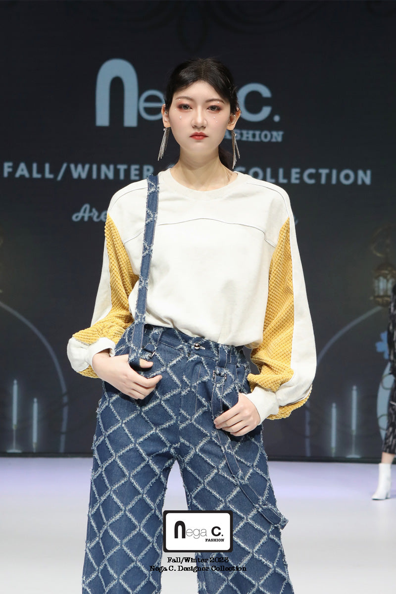 Nega CT03 ดีไซน์เฉพาะตัว | สไตล์เดียวกันสำหรับผู้ชายและผู้หญิง | เสื้อสเวตเตอร์ผ้าฝ้ายที่เหมาะกับผิว | สีเทาอ่อน
