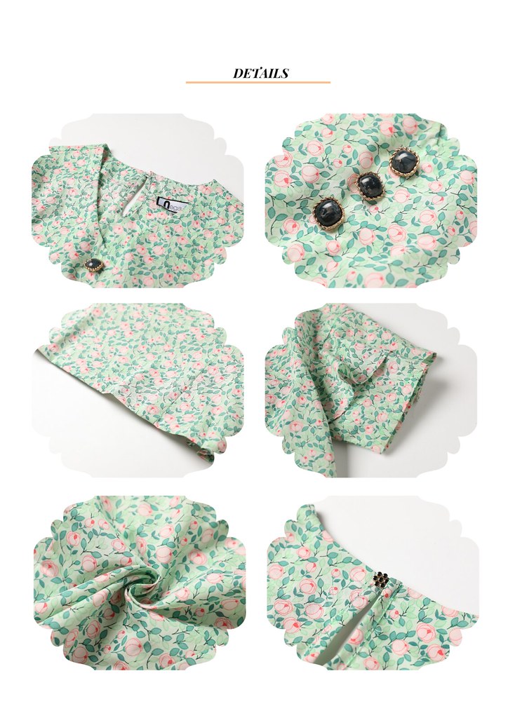 Nega C. เสื้อครอปเอวลอยสไตล์เรโทร | สีเขียว | ไม่มีซับใน