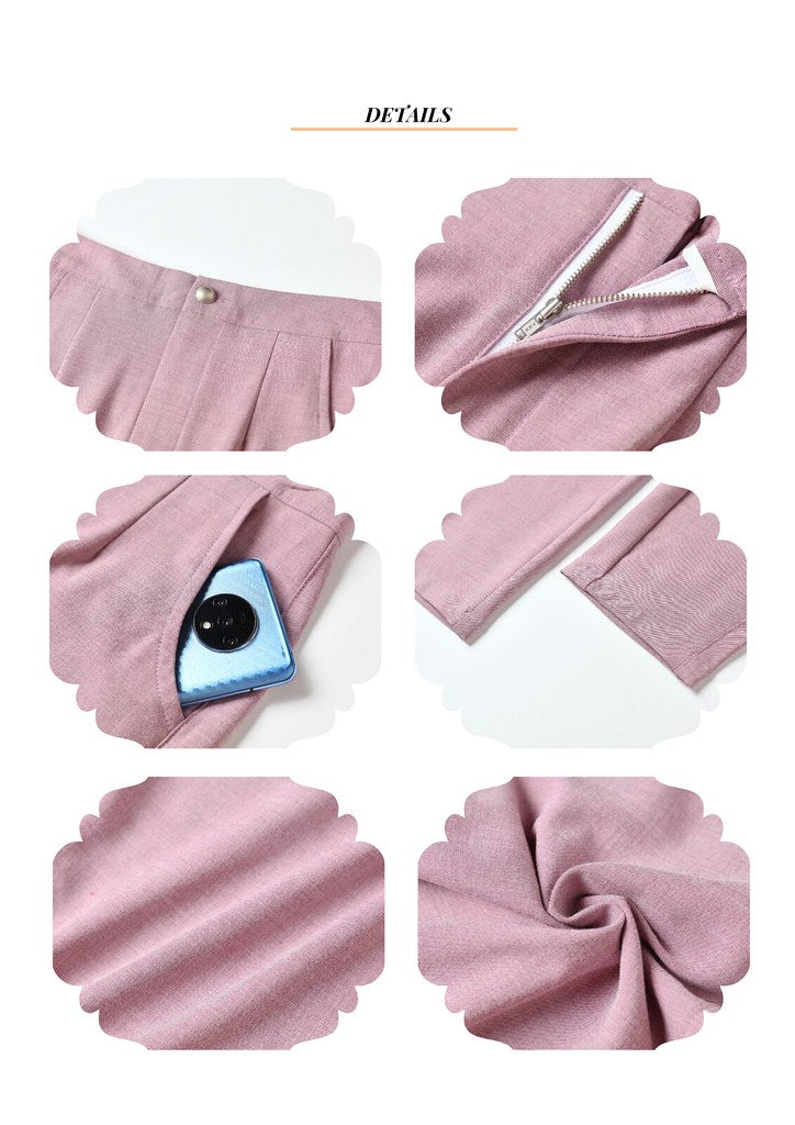 Nega C. กางเกงขายาวทรงเข้ารูป | สีชมพู | ไม่มีซับใน