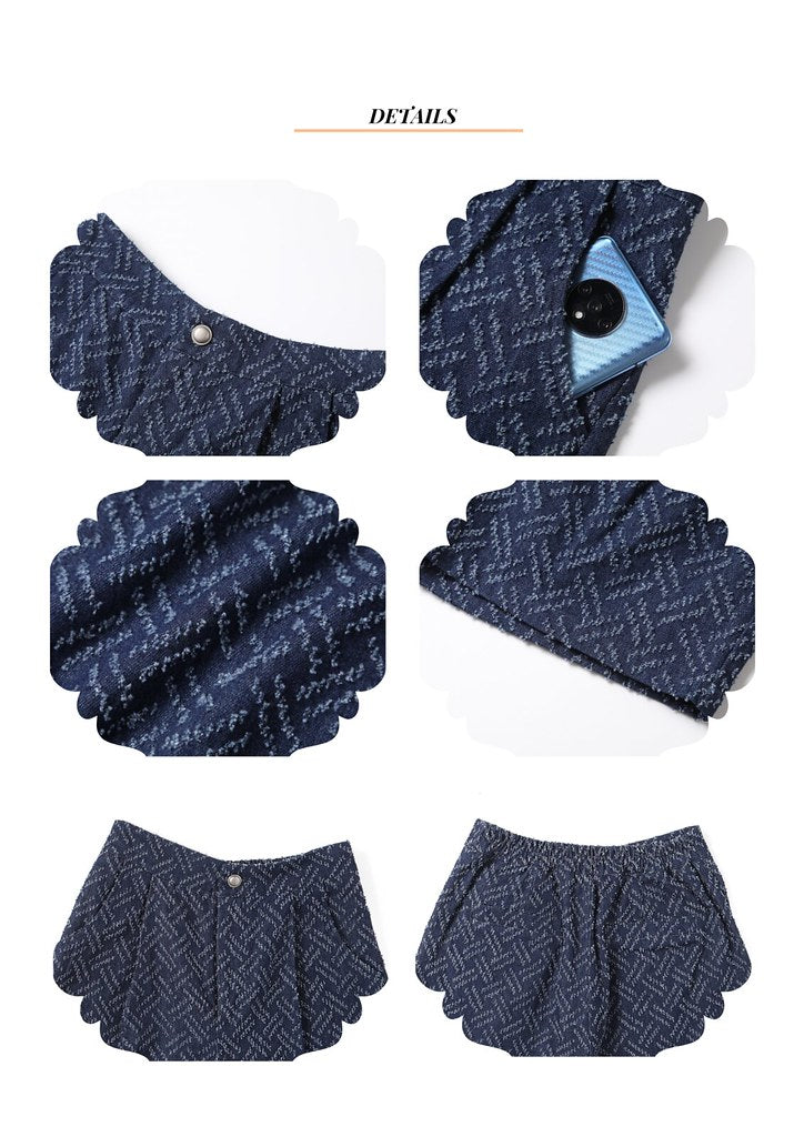 Nega C. Denim Shorts | สีน้ำเงินเข้ม | ไม่ยืด | ไม่มีซับใน