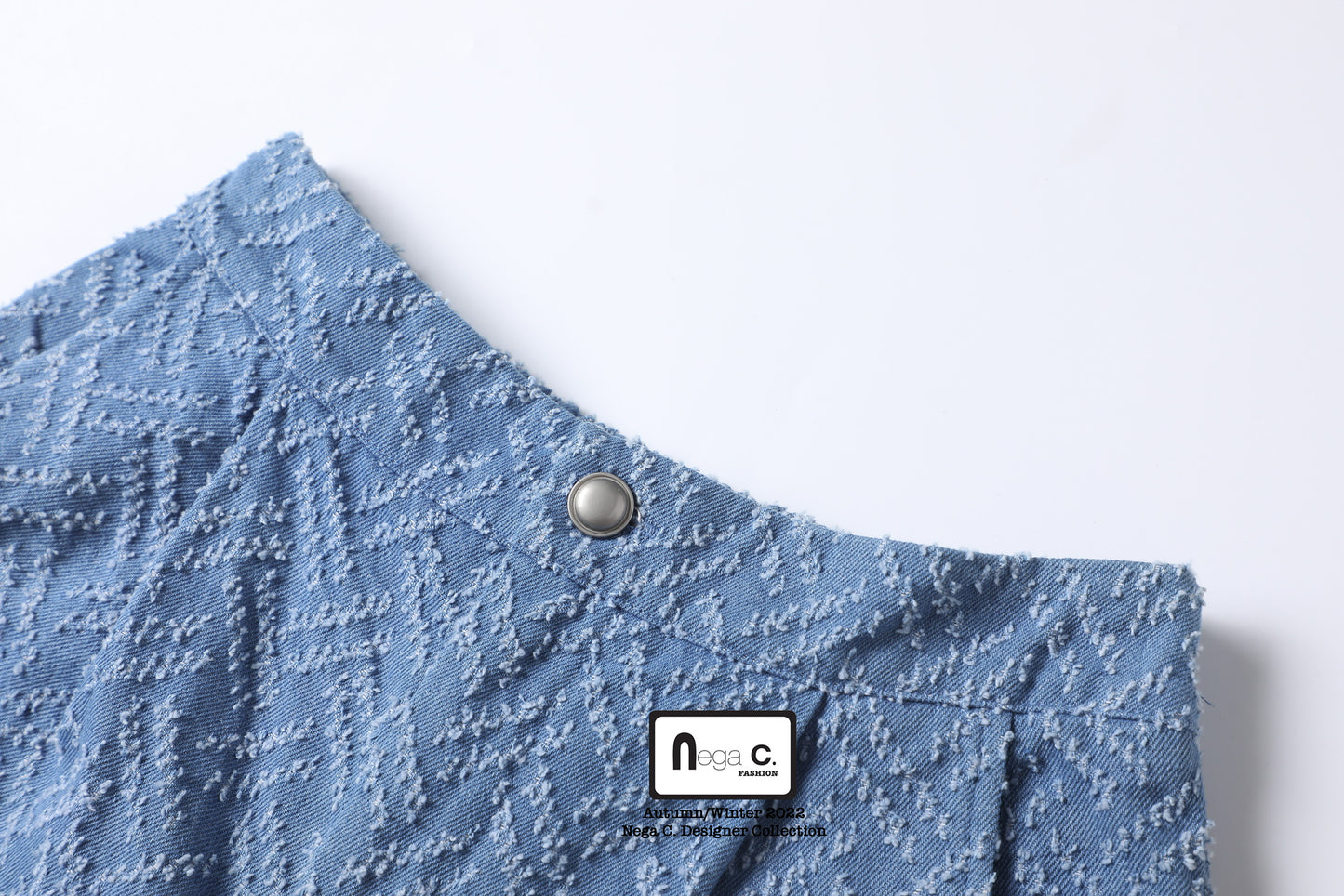 Nega C. Denim Shorts | สีฟ้า | ไม่ยืด | ไม่มีซับใน