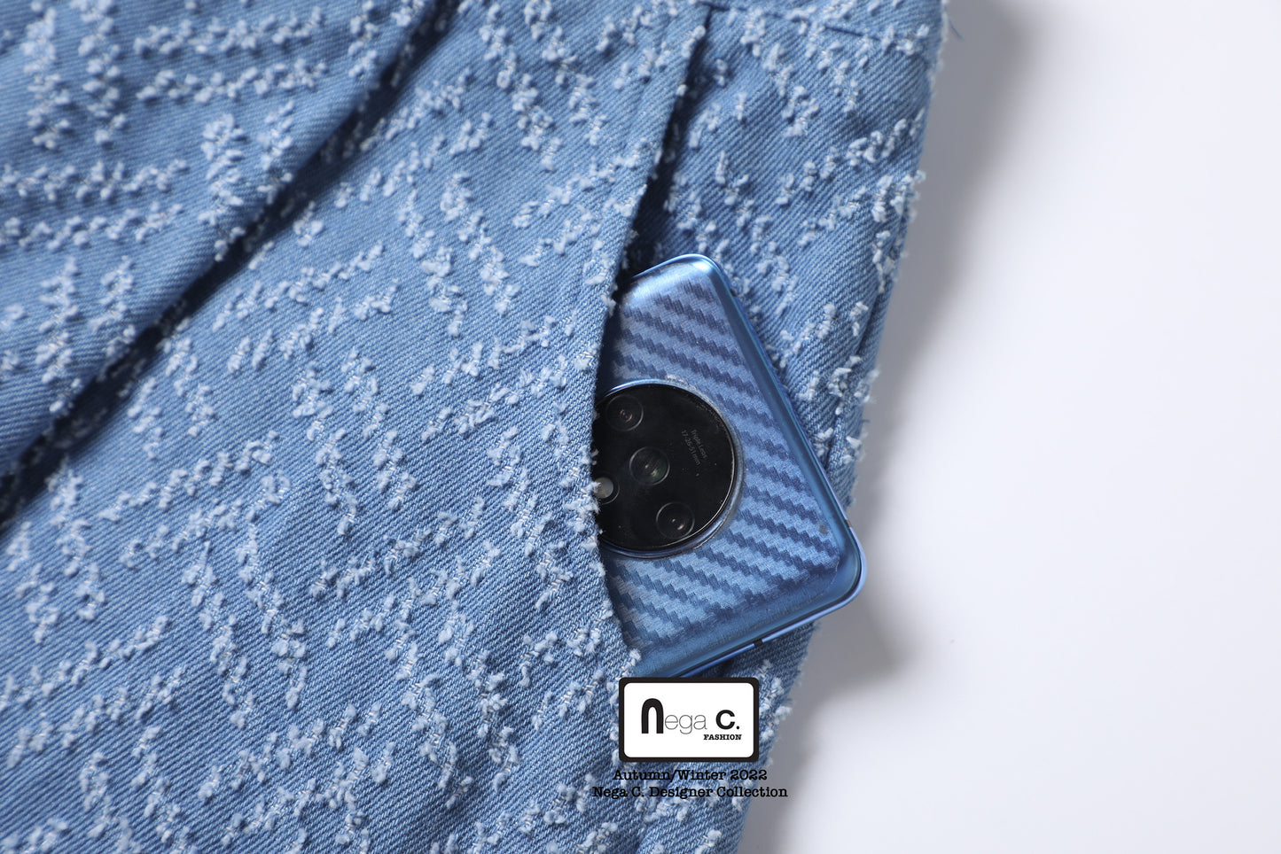 Nega C. Denim Shorts | สีฟ้า | ไม่ยืด | ไม่มีซับใน