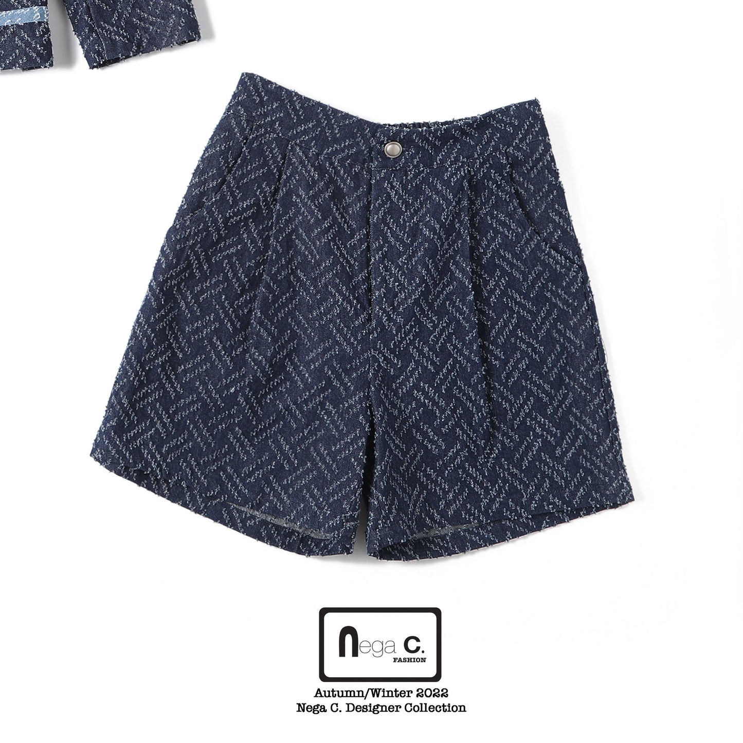 Nega C. Denim Shorts | สีน้ำเงินเข้ม | ไม่ยืด | ไม่มีซับใน