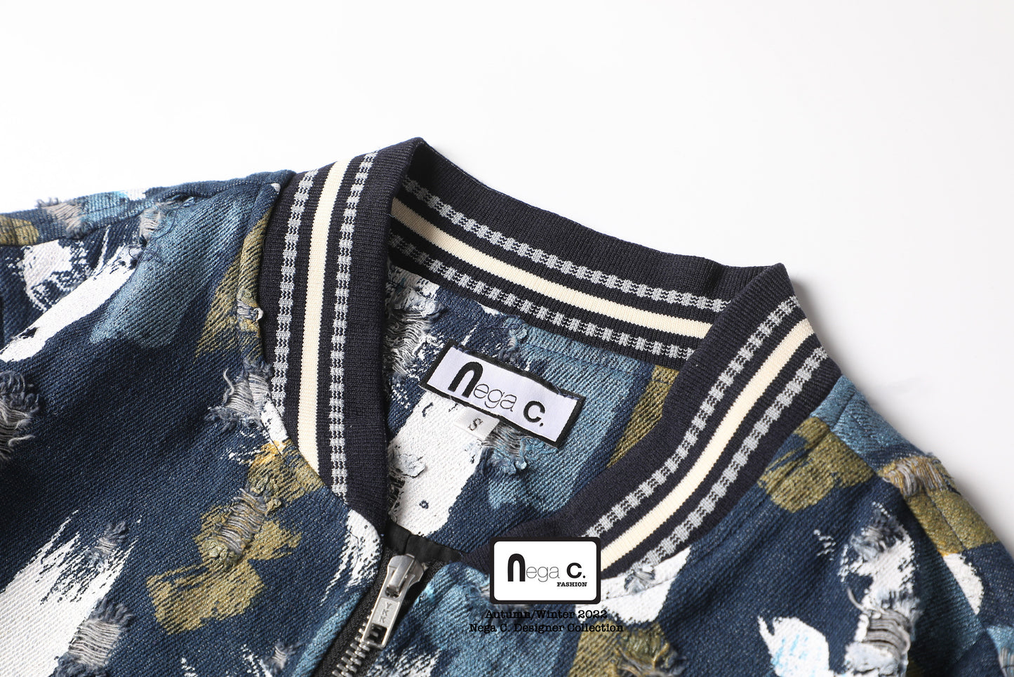 Nega C. แจ็คเก็ตยีนส์สีสันสดใส | สีน้ำเงินยีนส์ | ไม่ยืด | ไม่มีซับใน