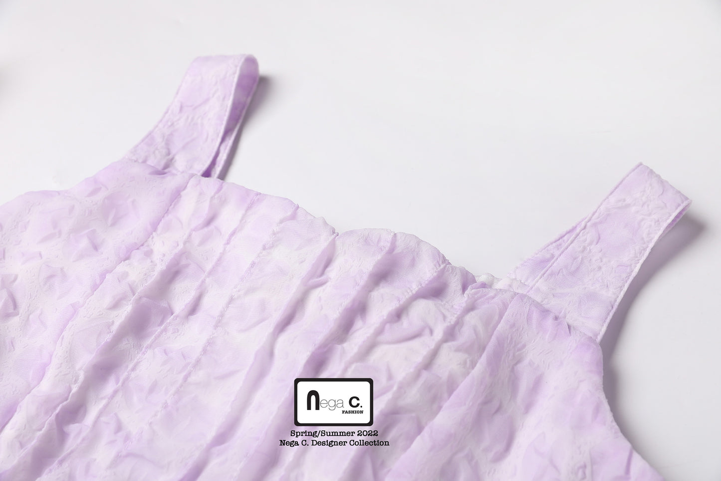 Nega C. Sweetheart Neck Slip Dress|สีม่วง|มีซับใน