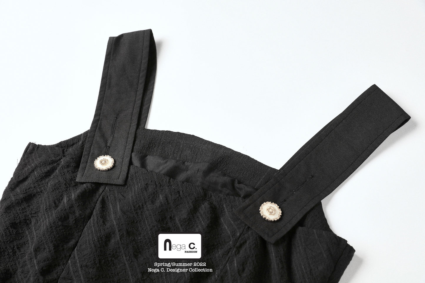 Nega C. เสื้อกั๊กอเนกประสงค์ทรงเข้ารูปพร้อมสายหนา|สีดำ|สายสะพายไหล่ปรับได้