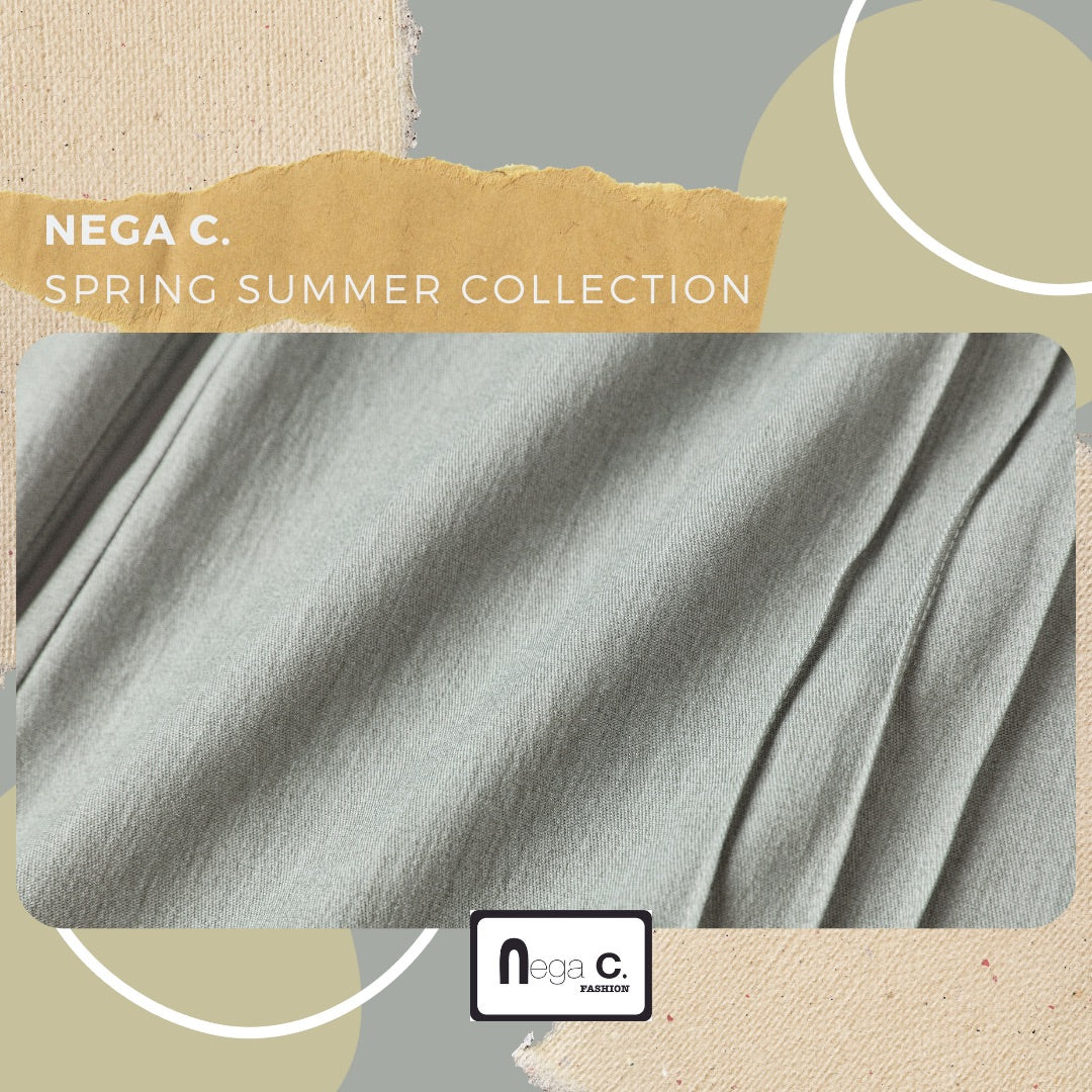 Nega C. กางเกงขากว้างเย็บหล่อ | สีเทา | ไม่มีซับใน