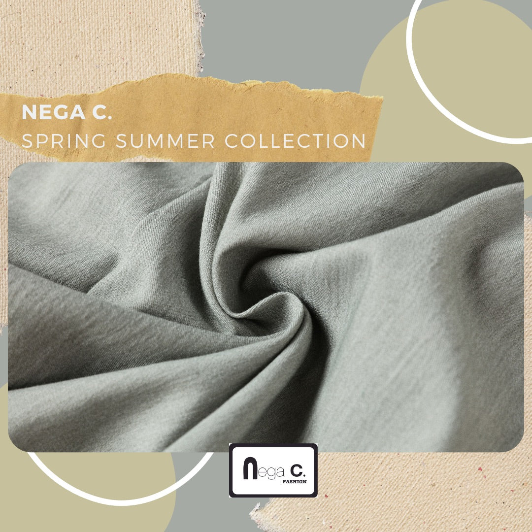 Nega C. กางเกงขากว้างเย็บหล่อ | สีเทา | ไม่มีซับใน