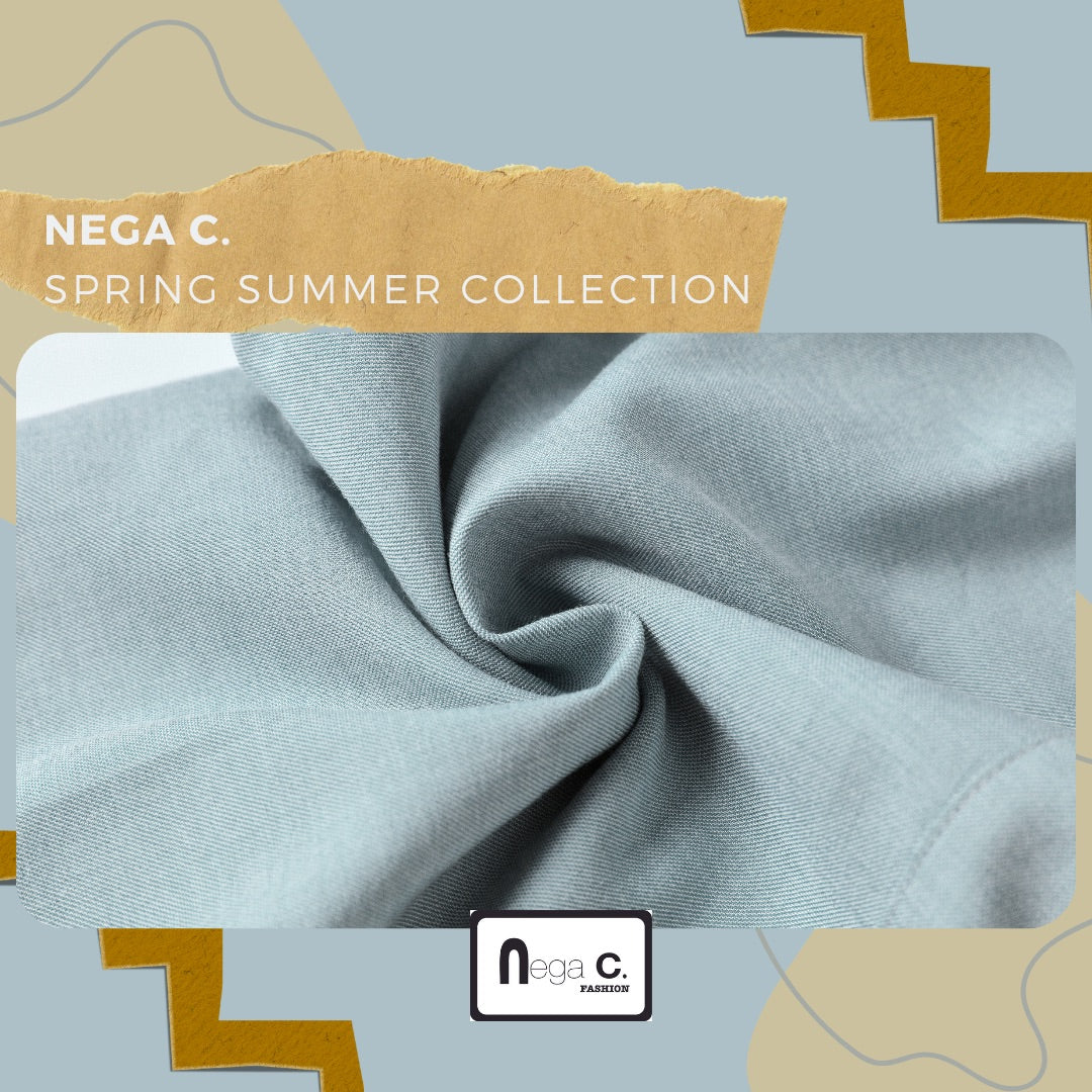 Nega C. กางเกงขายาวทรงเข้ารูป | สีฟ้าอ่อน | ไม่มีซับใน