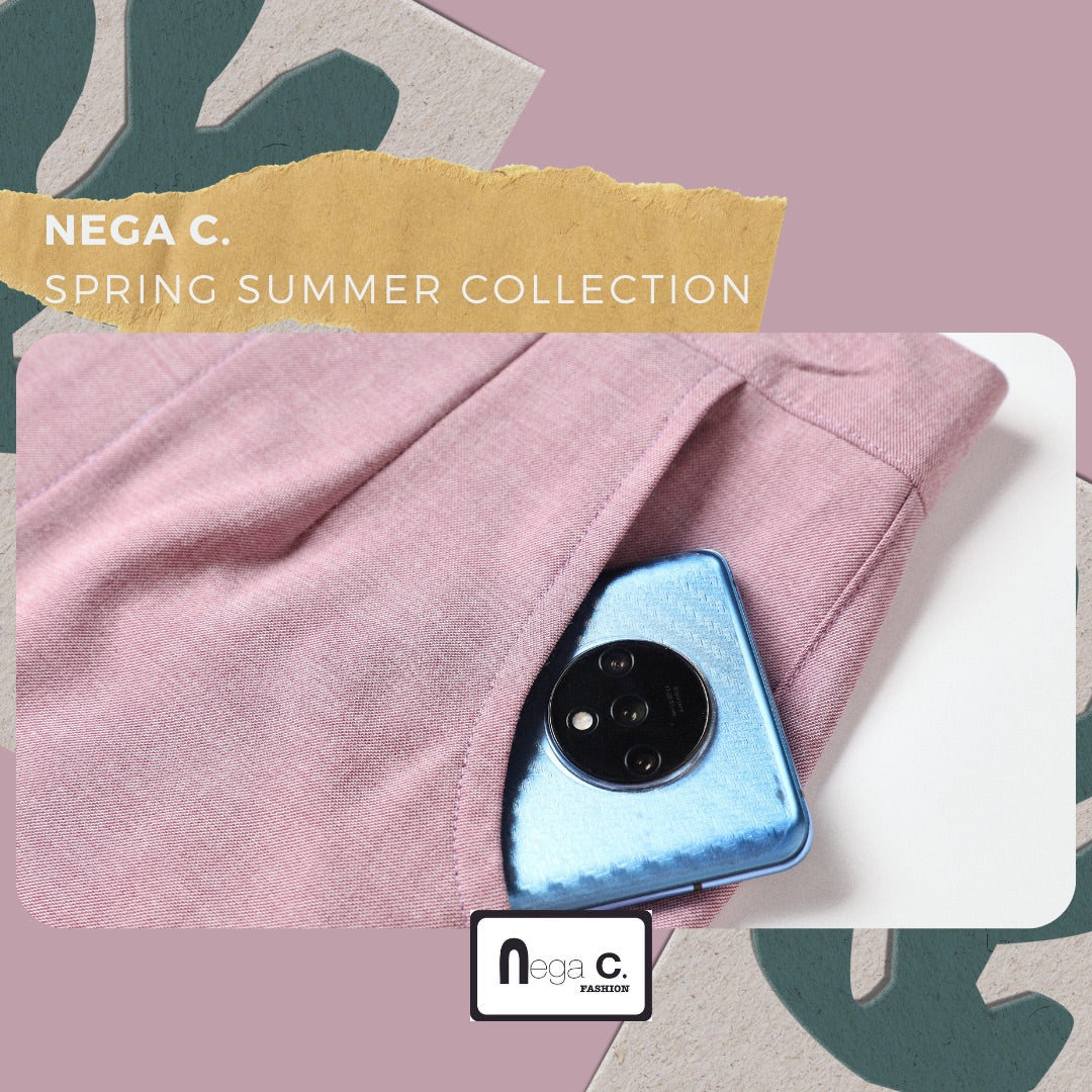 Nega C. กางเกงขายาวทรงเข้ารูป | สีชมพู | ไม่มีซับใน