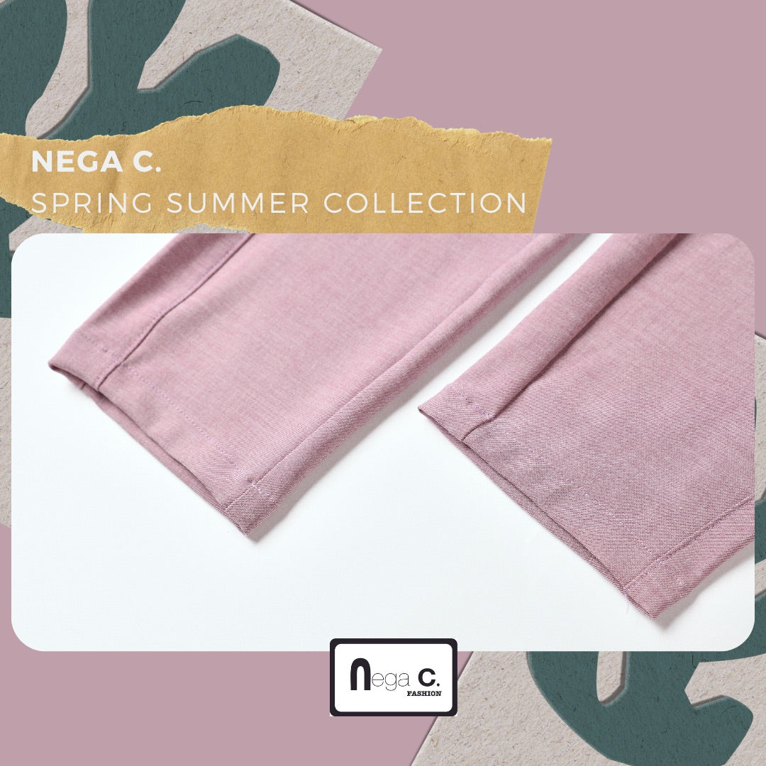 Nega C. กางเกงขายาวทรงเข้ารูป | สีชมพู | ไม่มีซับใน