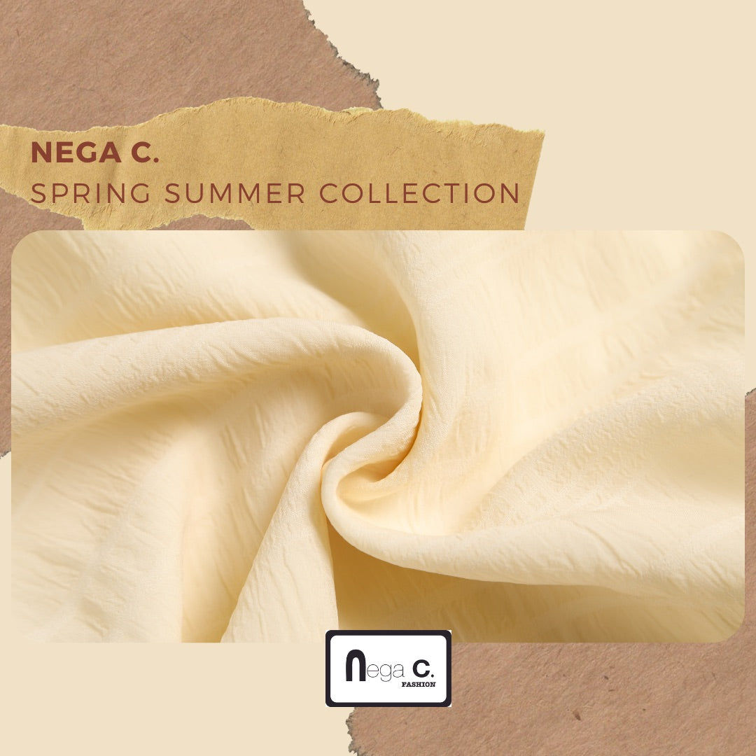 Nega C. กระโปรงยาวลายสก๊อตทรงเอมีผ่า | สีแอปริคอท | มีซับใน | ผ่า