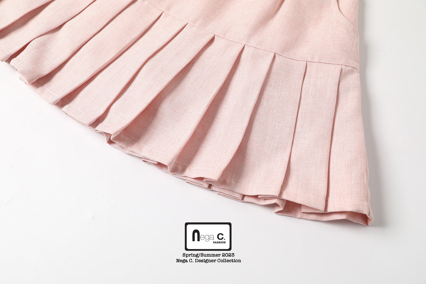 Nega C. มินิสเกิร์ตจับจีบสไตล์หวานน่ารัก |สีชมพู | มีซับใน