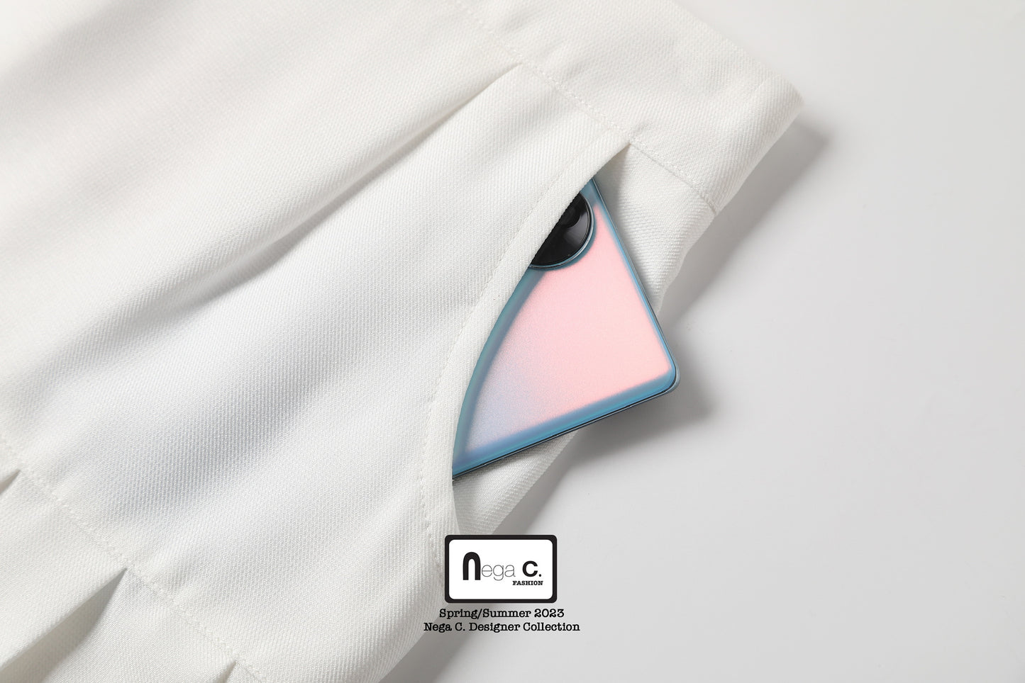 Nega C. มินิสเกิร์ตจับจีบสไตล์หวานน่ารัก |สีขาว | มีซับใน