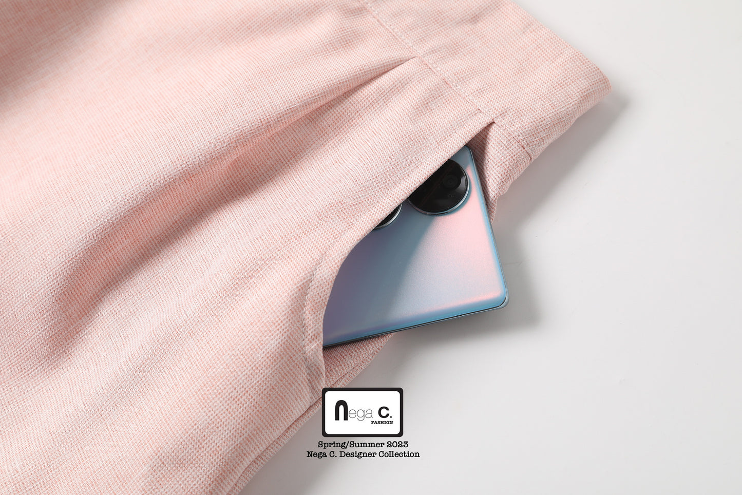 Nega C. กระโปรง Midi Ruffle Hem เรียบหรู | สีชมพู | มีซับใน