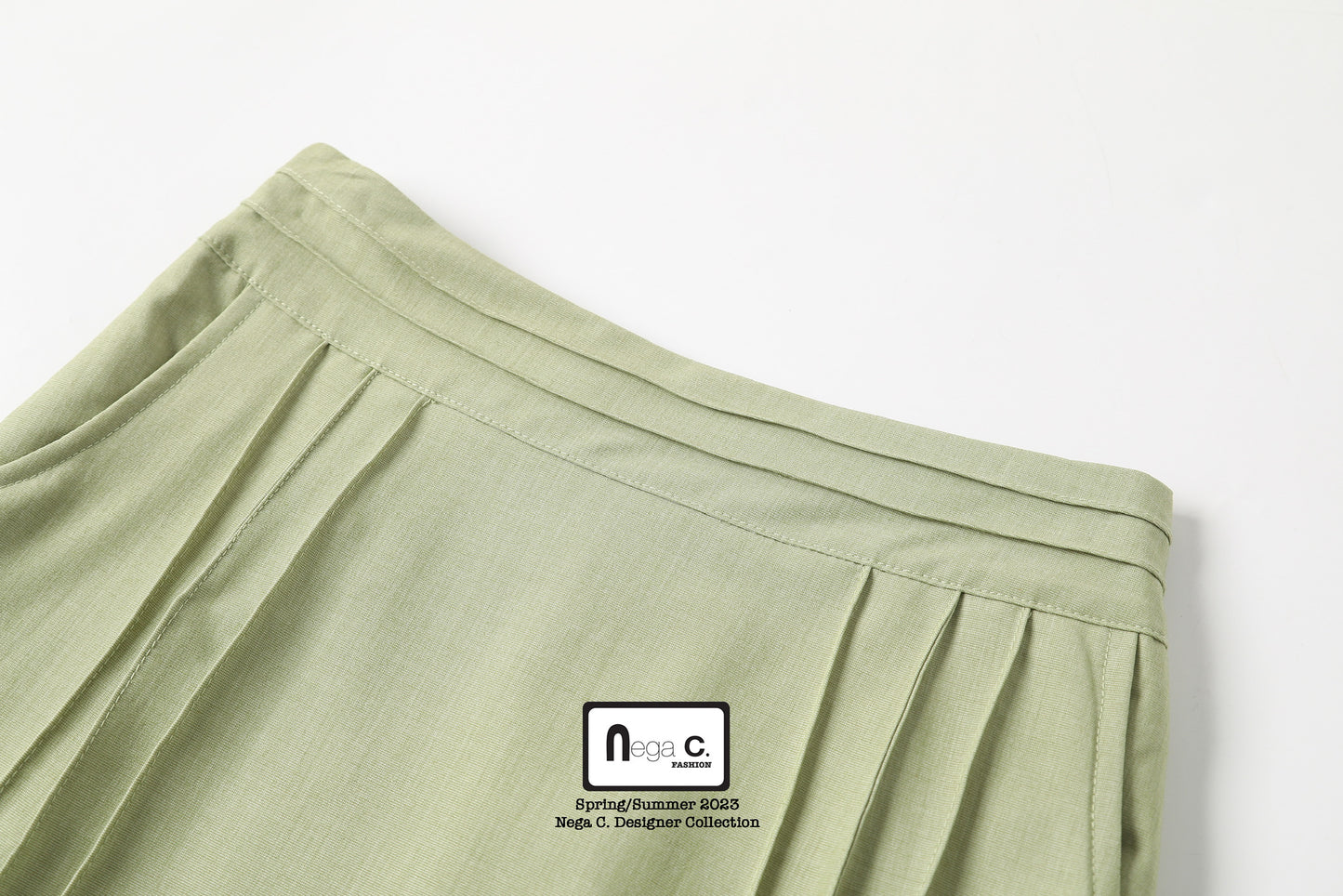 Nega C. กระโปรง Midi Ruffled 2 ชั้นหรูหรา | สีเหลือง | มีซับใน