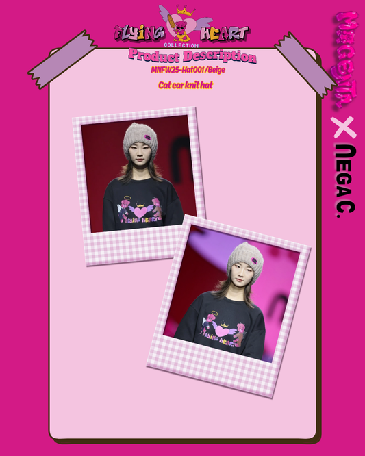 MXN Cat ear knit hat| Beige