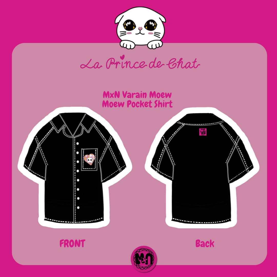 MxN Varain Moew Moew Pocket Shirt [MGNC_top002/Black]