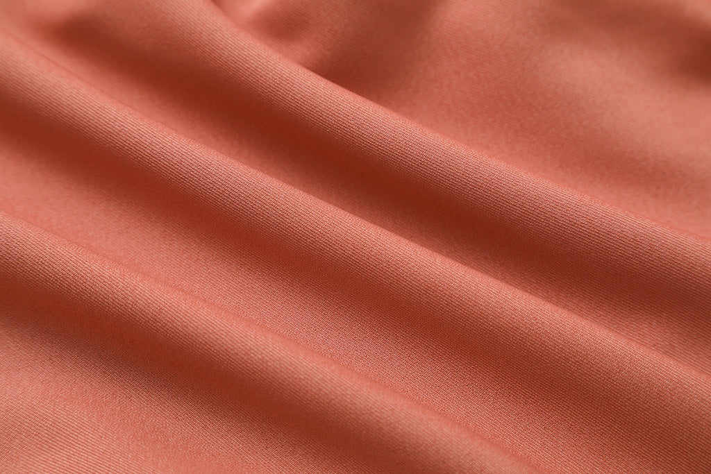 Nega C. กางเกงขากว้างเย็บปะติดปะต่อสีสดใส | สีแดงอิฐ | ยืดหยุ่นเล็กน้อย