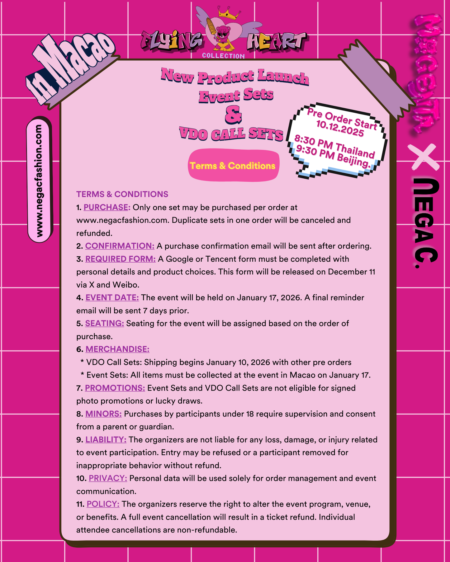 MXN 2 Mins VDO Call Set| Flying Heart Collection