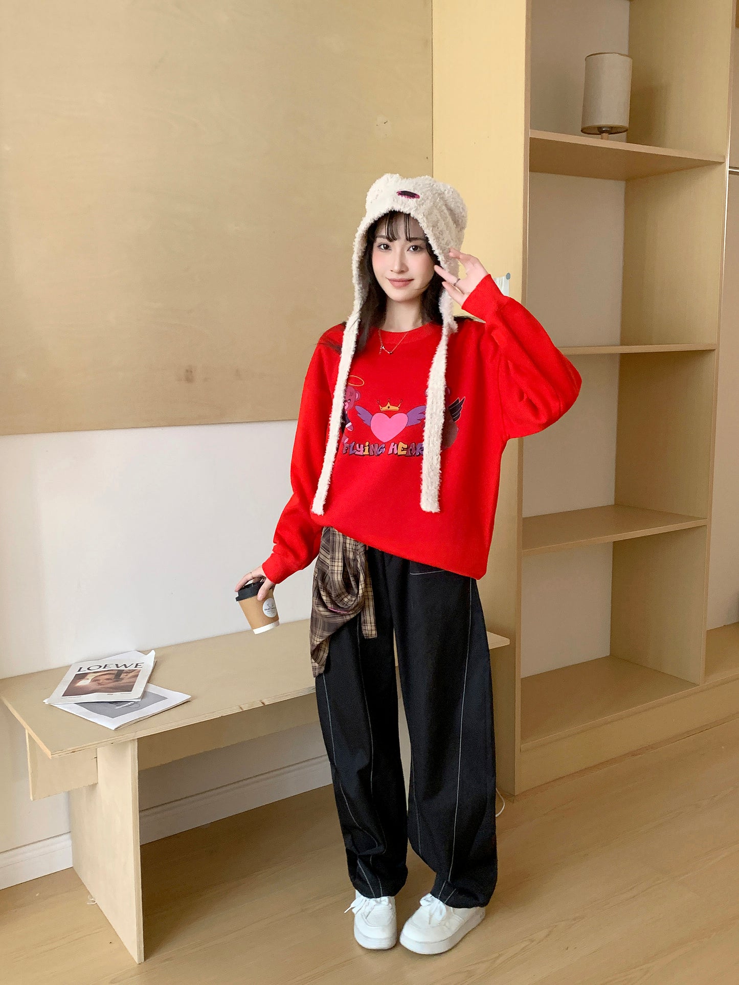 MXN Magenta Bear Sweater| Red