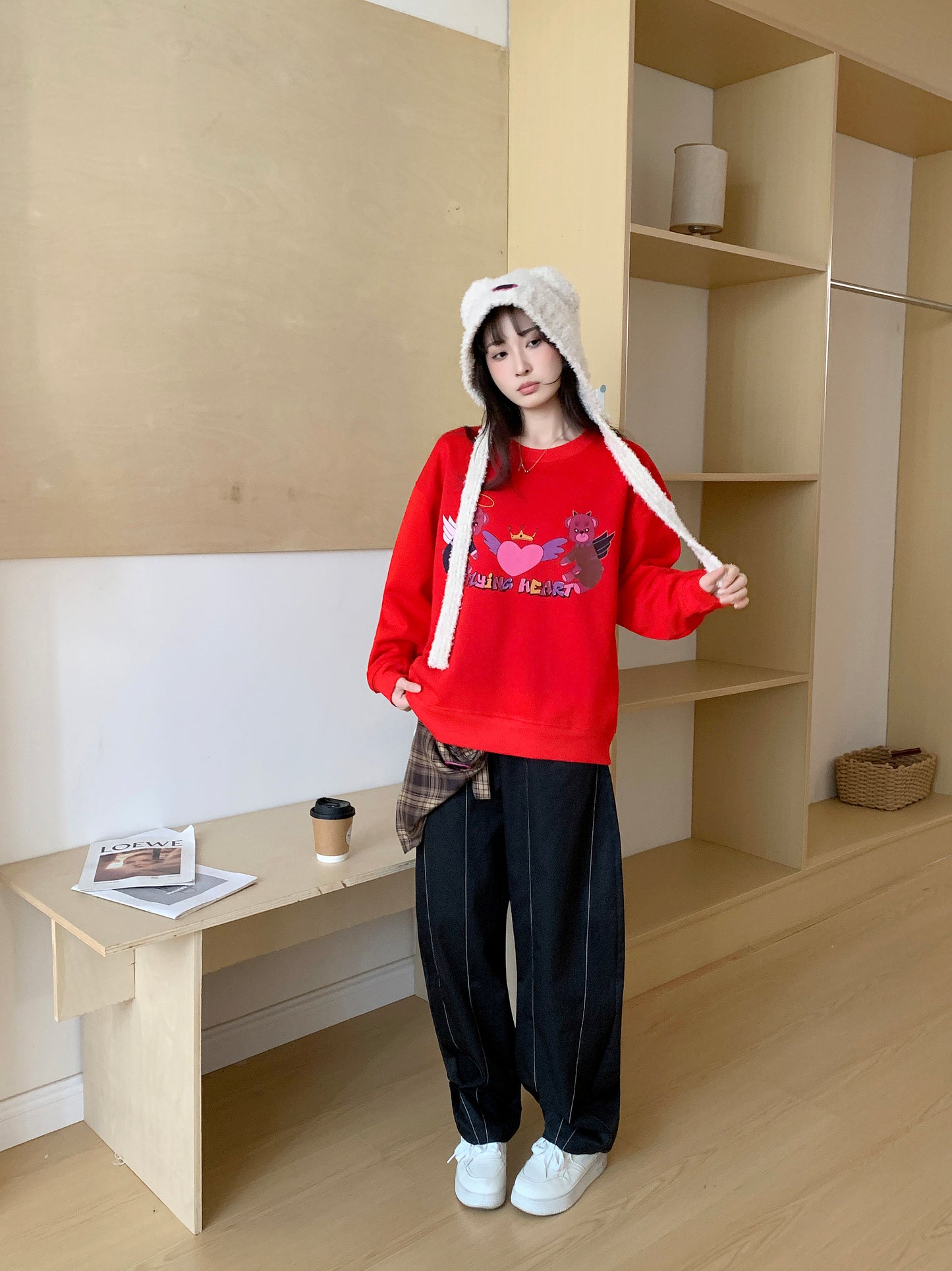 MXN Magenta Bear Sweater| Red