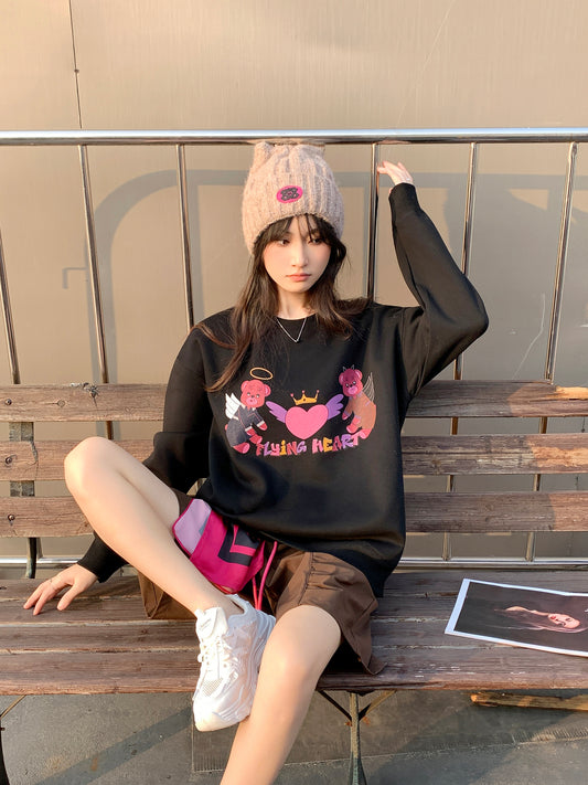 MXN Magenta Bear Sweater| Black