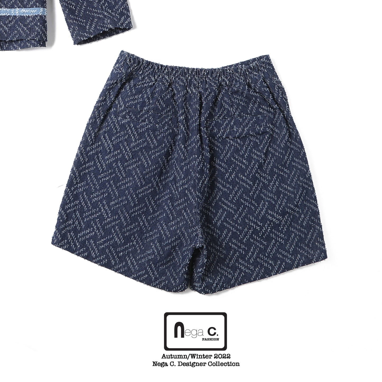 Nega C. Denim Shorts | สีน้ำเงินเข้ม | ไม่ยืด | ไม่มีซับใน