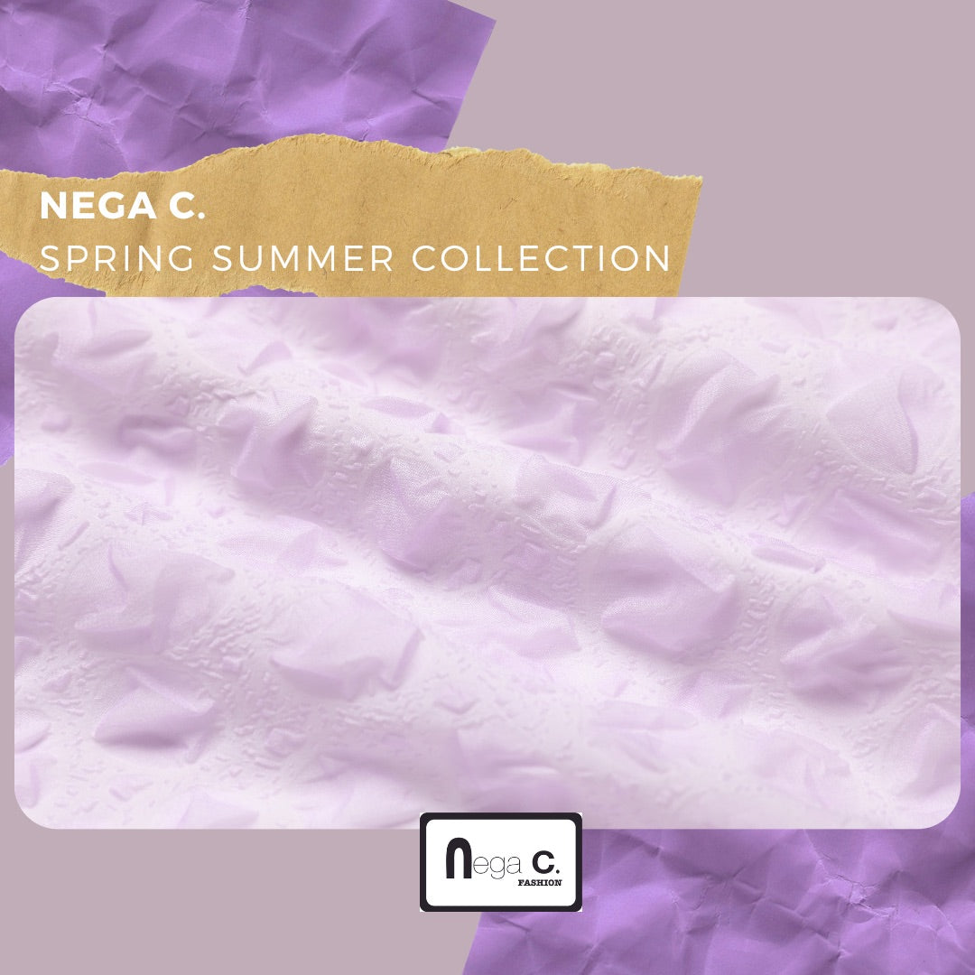 Nega C. กระโปรงชีฟองพิมพ์ลายหมึก | สีม่วง | มีซับใน