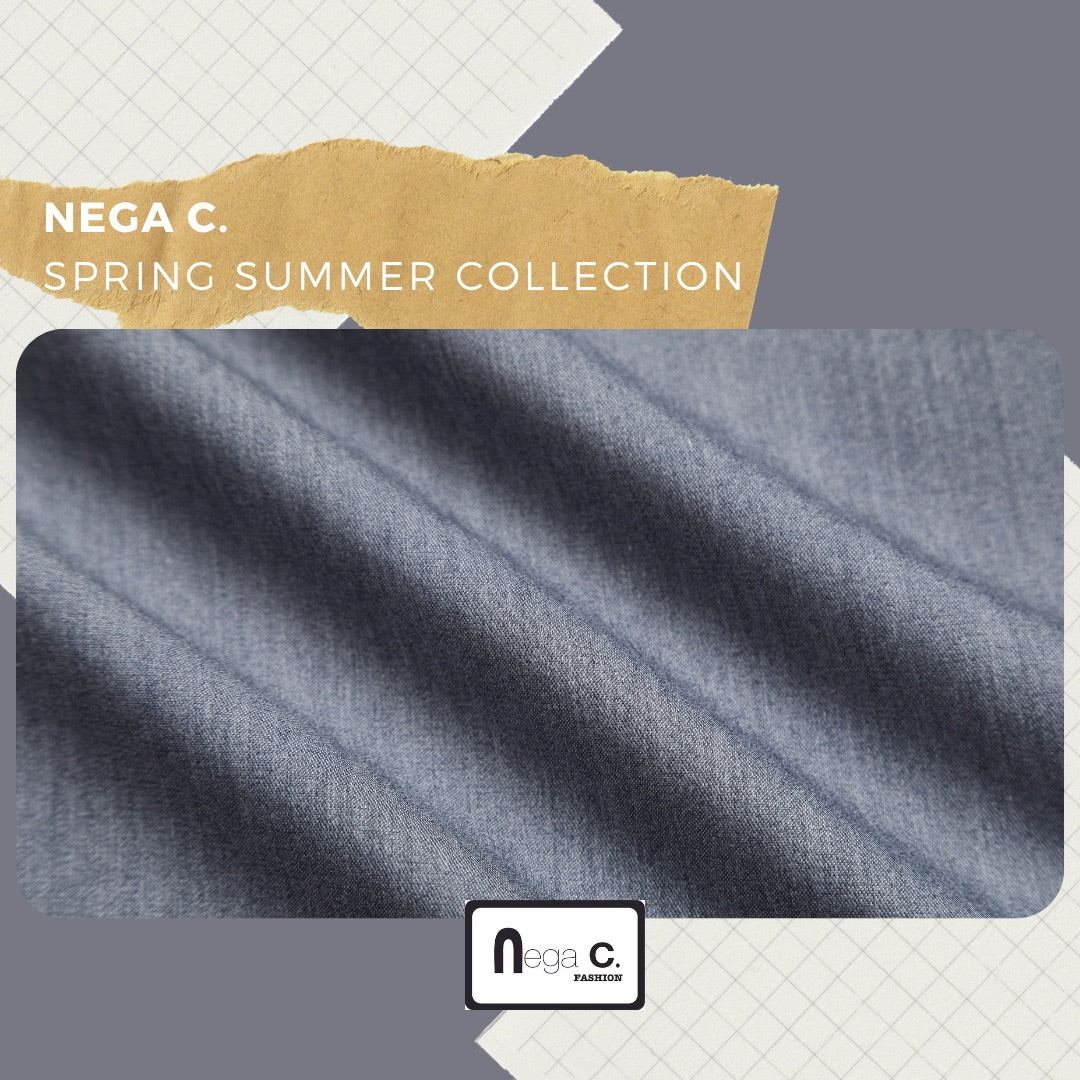 Nega C. 高腰闊腿紙袋褲|灰色|微彈