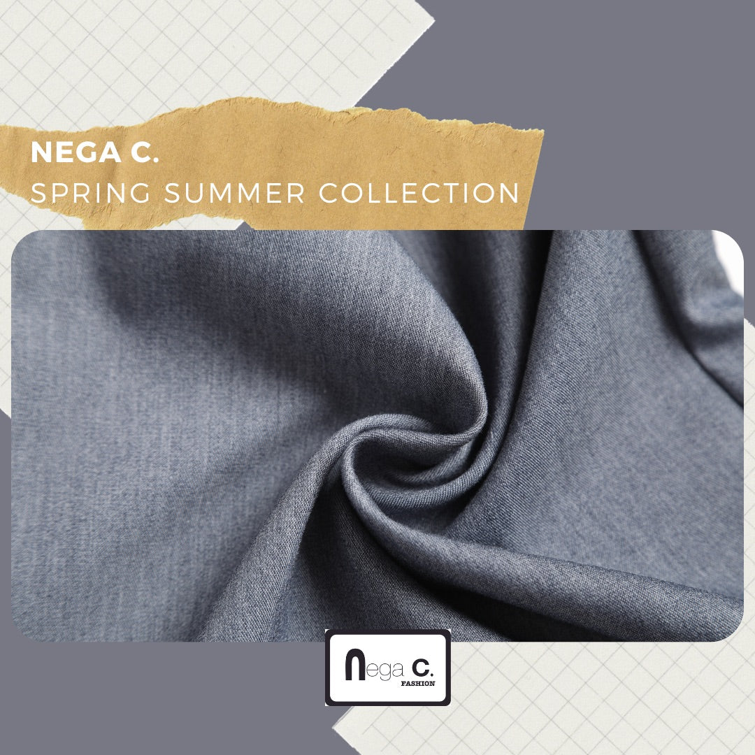 Nega C. กางเกงถุงกระดาษขากว้างเอวสูง | สีเทา | ยืดเล็กน้อย